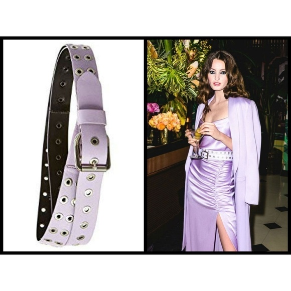 💕ALICE + OLIVIA💕 Eve Double Wrap Belt ~ Lavender - Picture 3 of 8